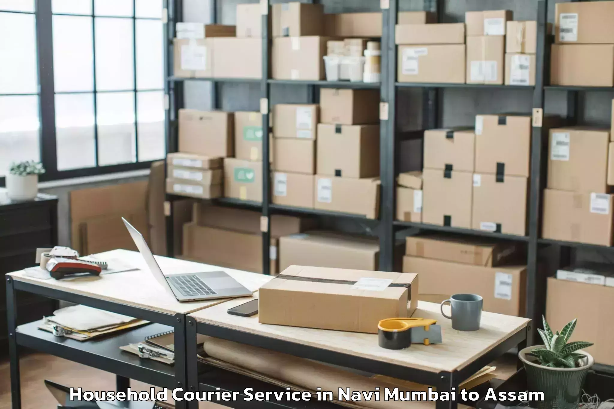 Navi Mumbai to Fekamari Household Courier